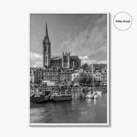 Cork Black and White Fine Art Photo Print, Cobh Cathedral Ireland Poster