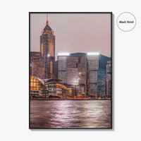 Hong Kong Skyline Fine Art Photo Print, Victoria Harbour, China Wall Decor Poster