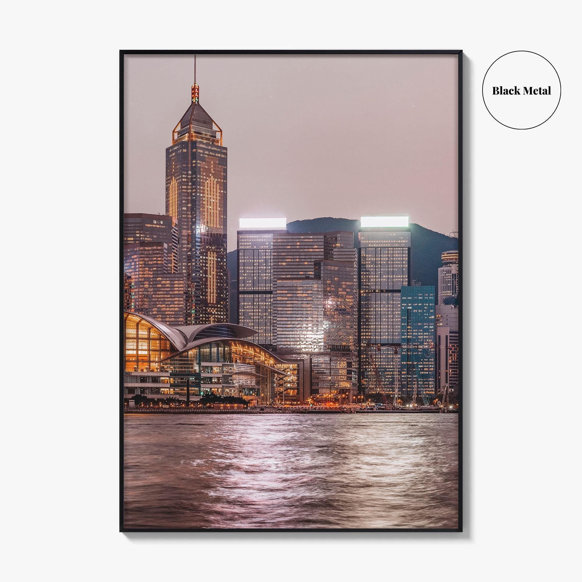 Hong Kong Skyline Fine Art Photo Print, Victoria Harbour, China Wall Decor Poster