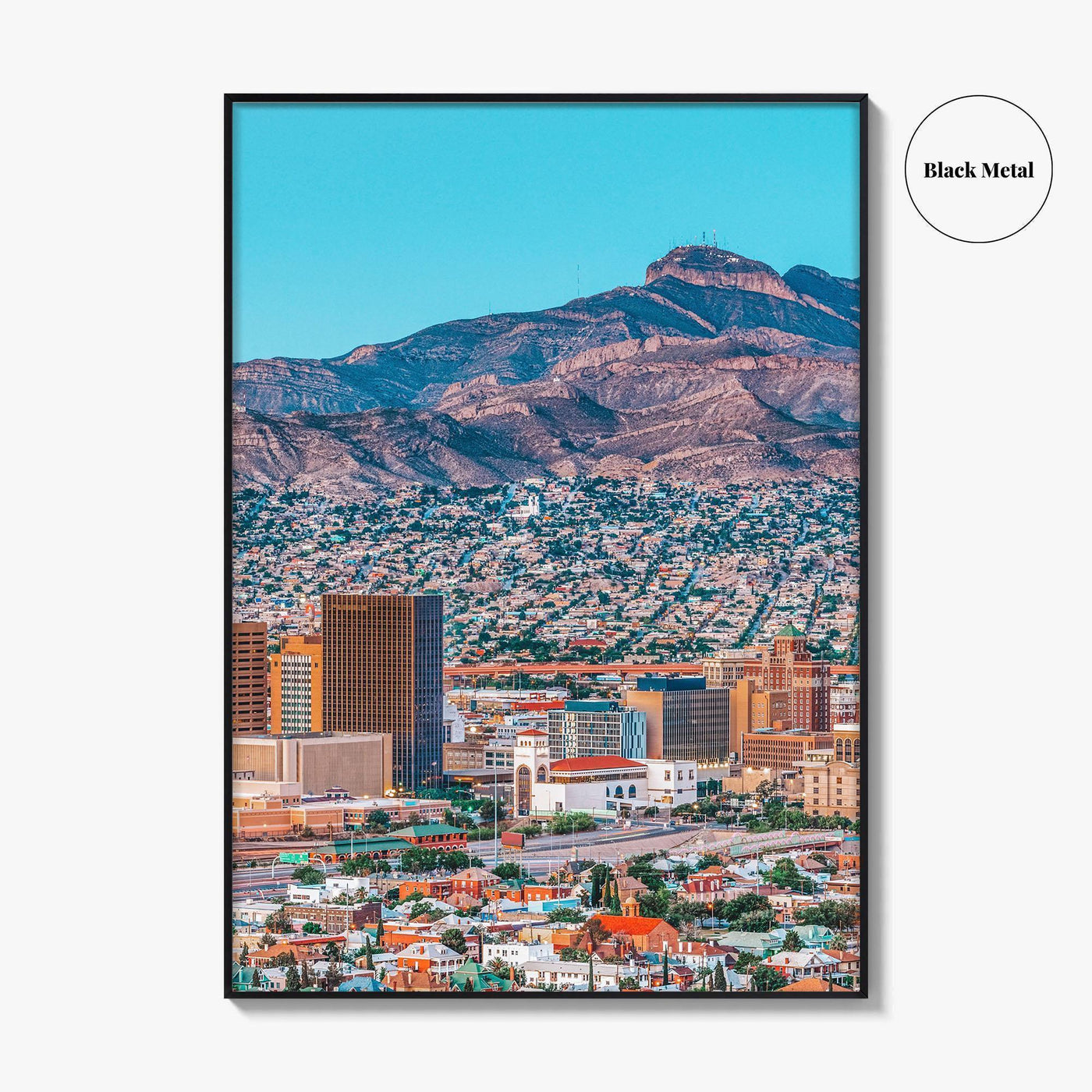 El Paso Skyline Fine Art Photo Print, Downtown, Texas USA, Wall Art Poster