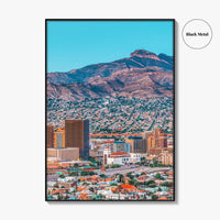 El Paso Skyline Fine Art Photo Print, Downtown, Texas USA, Wall Art Poster