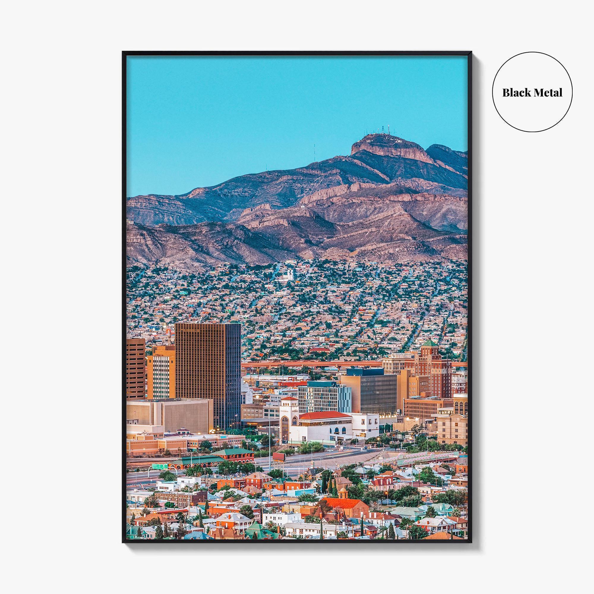El Paso Skyline Fine Art Photo Print, Downtown, Texas USA, Wall Art Poster