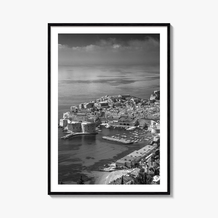 Dubrovnik Black and White Fine Art Photo Print, Old Town Croatia Poster Europe Decor