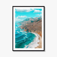 Big Sur Fine Art Photo Print, California, Pacific Coast Highway, Aerial Wall Poster