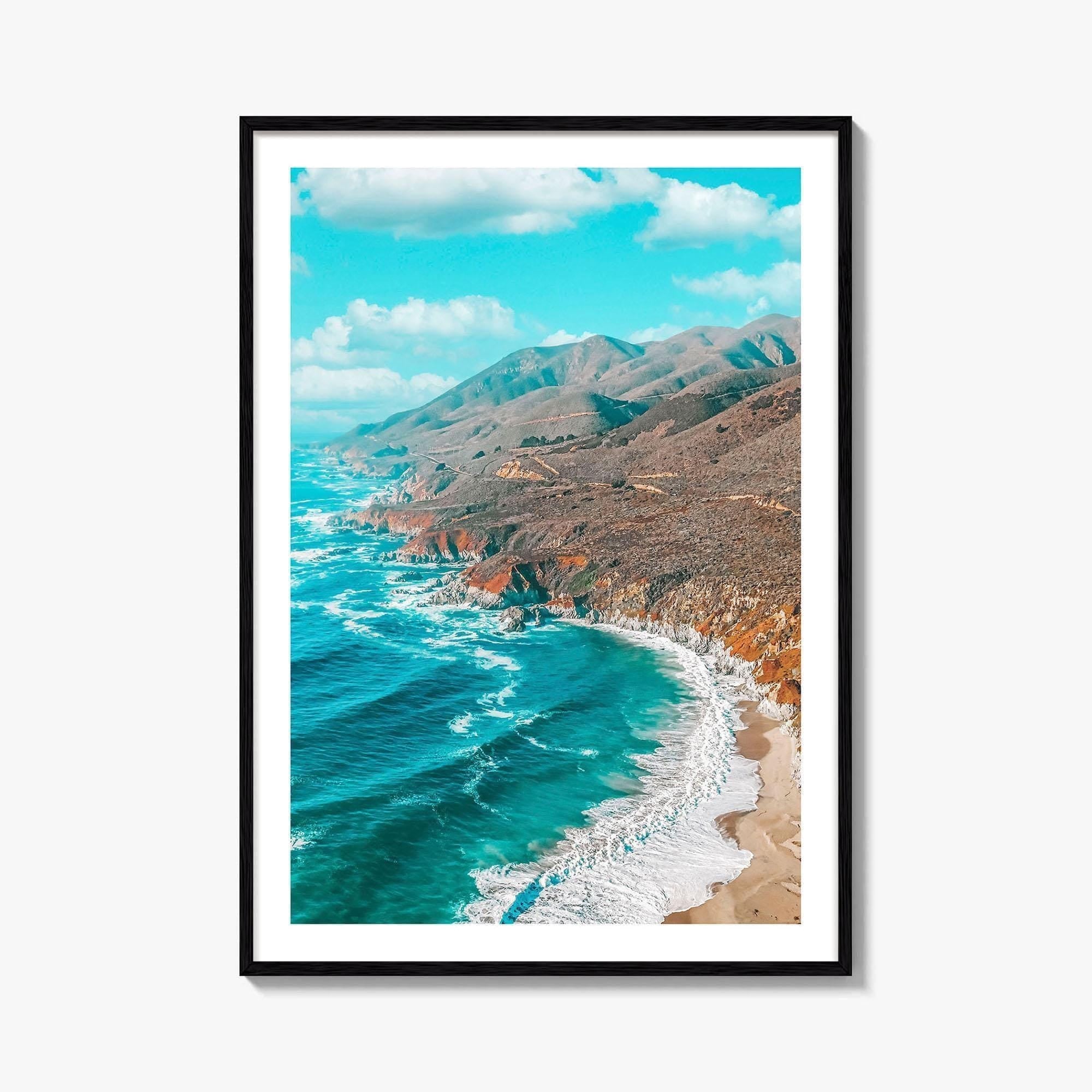 Big Sur Fine Art Photo Print, California, Pacific Coast Highway, Aerial Wall Poster