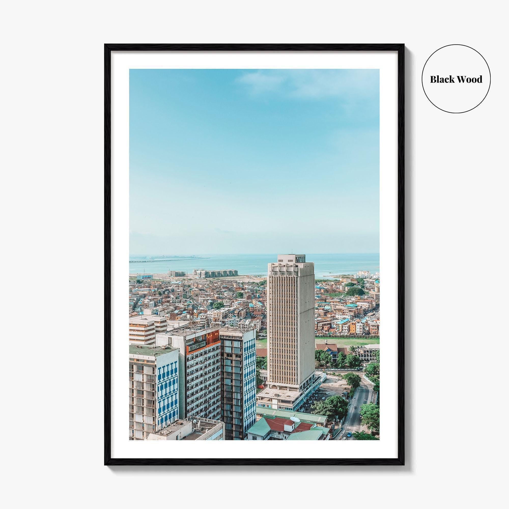 Lagos Island Nigeria Fine Art Photo Print, Aerial View, Wall Art Poster, Africa