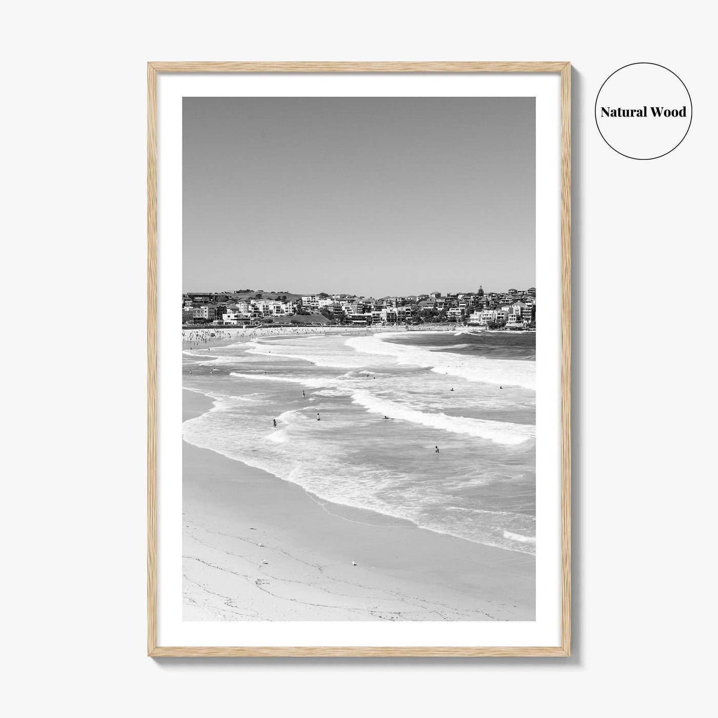 Bondi Beach Black and White Fine Art Photo Print, Sydney Australia Wall Decor Poster