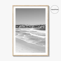 Bondi Beach Black and White Fine Art Photo Print, Sydney Australia Wall Decor Poster