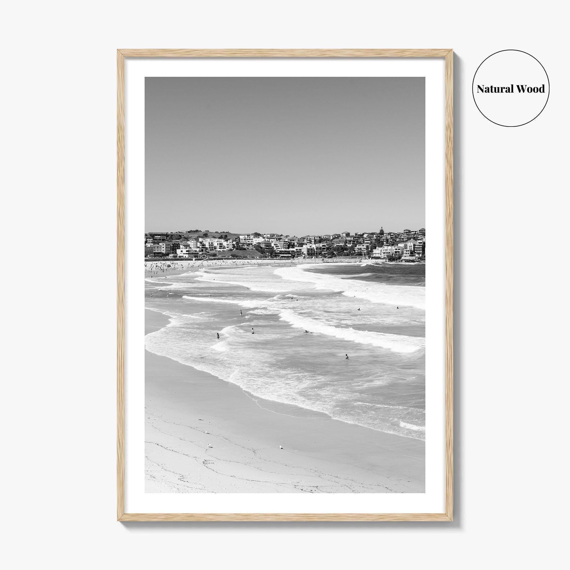 Bondi Beach Black and White Fine Art Photo Print, Sydney Australia Wall Decor Poster