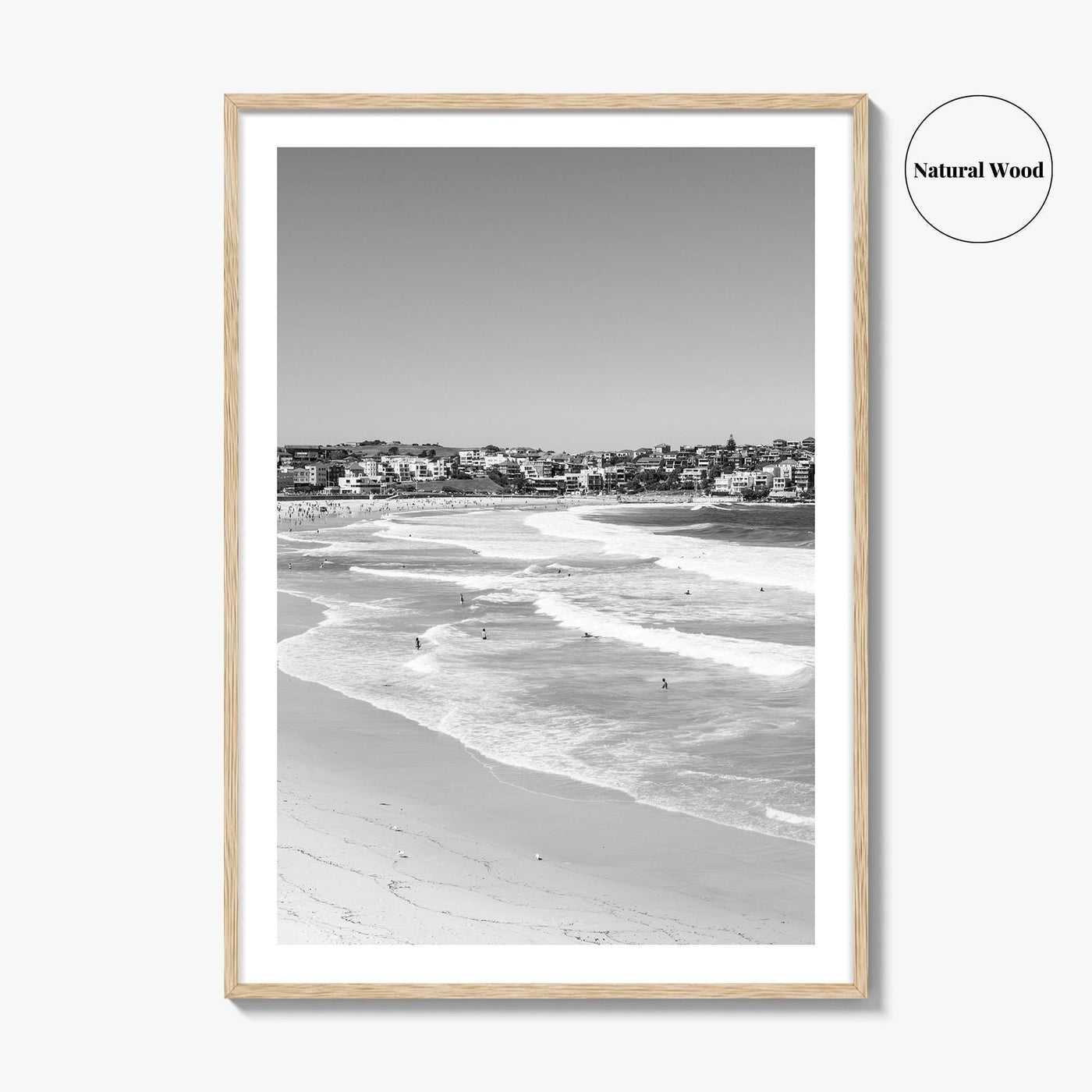 Bondi Beach Black and White Fine Art Photo Print, Sydney Australia Wall Decor Poster