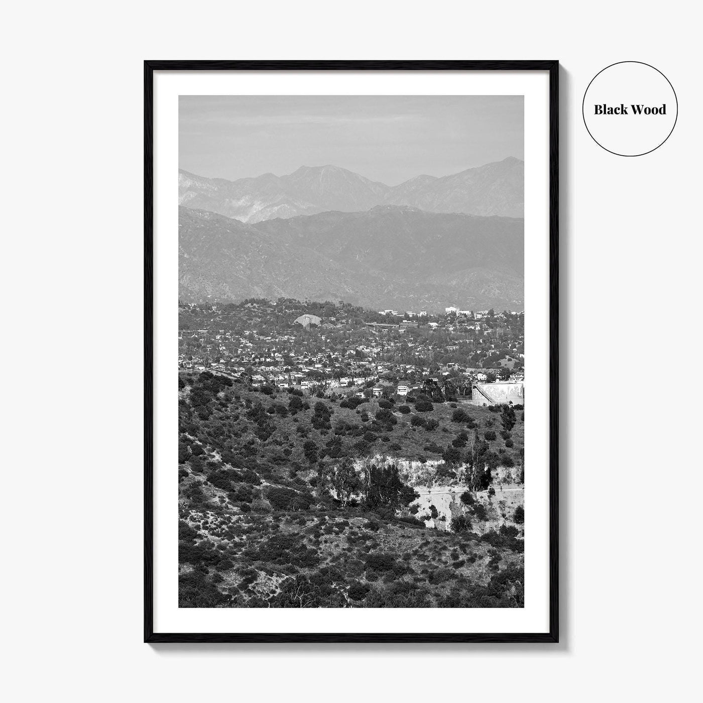 East Los Angeles Black and White Fine Art Photo Print, Northeast LA California Poster