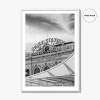 Denver Black and White Fine Art Photo Print, Union Station Colorado Poster