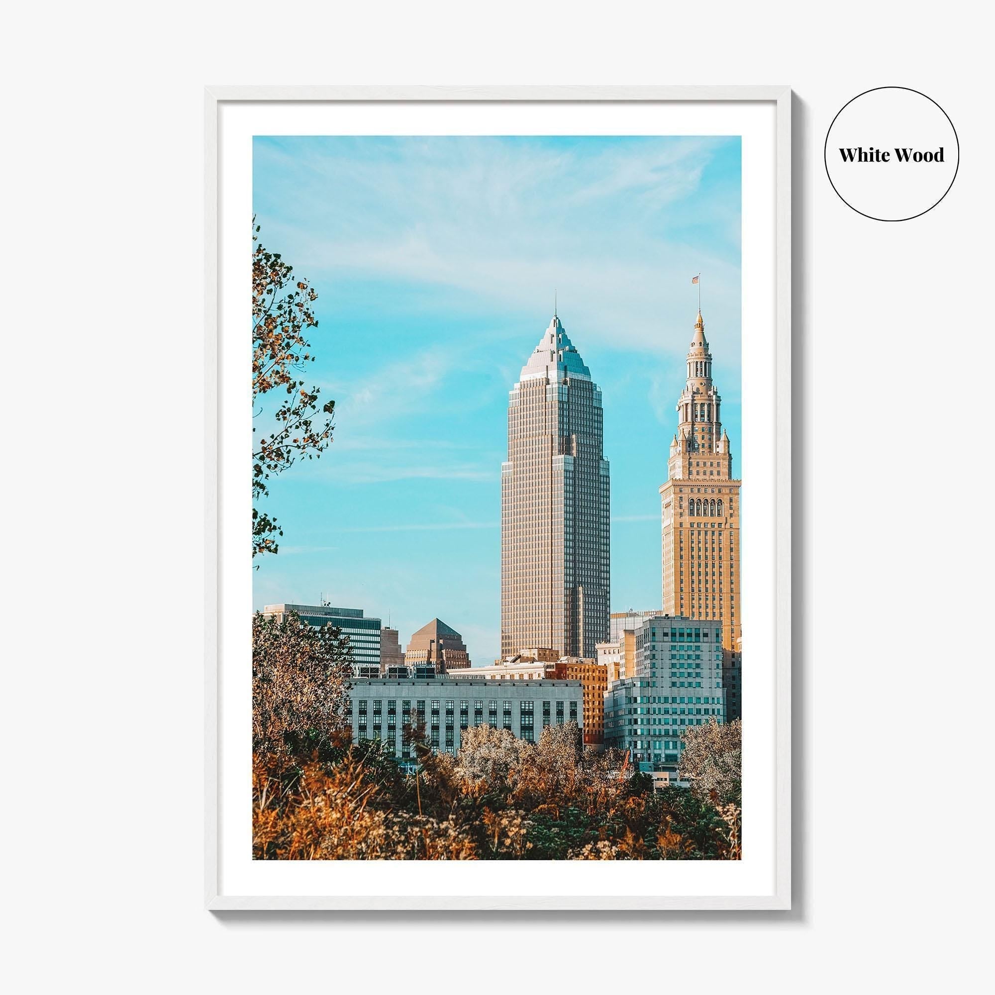 Cleveland Skyline Fine Art Photo Print, Ohio Poster, USA Wall Decor, Terminal Tower