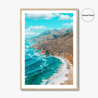 Big Sur Fine Art Photo Print, California, Pacific Coast Highway, Aerial Wall Poster