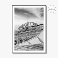Denver Black and White Fine Art Photo Print, Union Station Colorado Poster