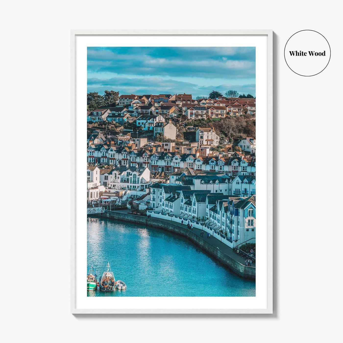 Torquay Fine Art Photo Print, Devon England Poster, English Riviera Harbour Decor