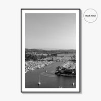 Dana Point Harbor Black and White Fine Art Photo Print, Orange County Poster