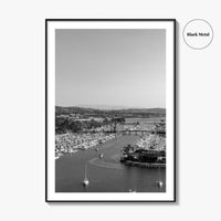 Dana Point Harbor Black and White Fine Art Photo Print, Orange County Poster