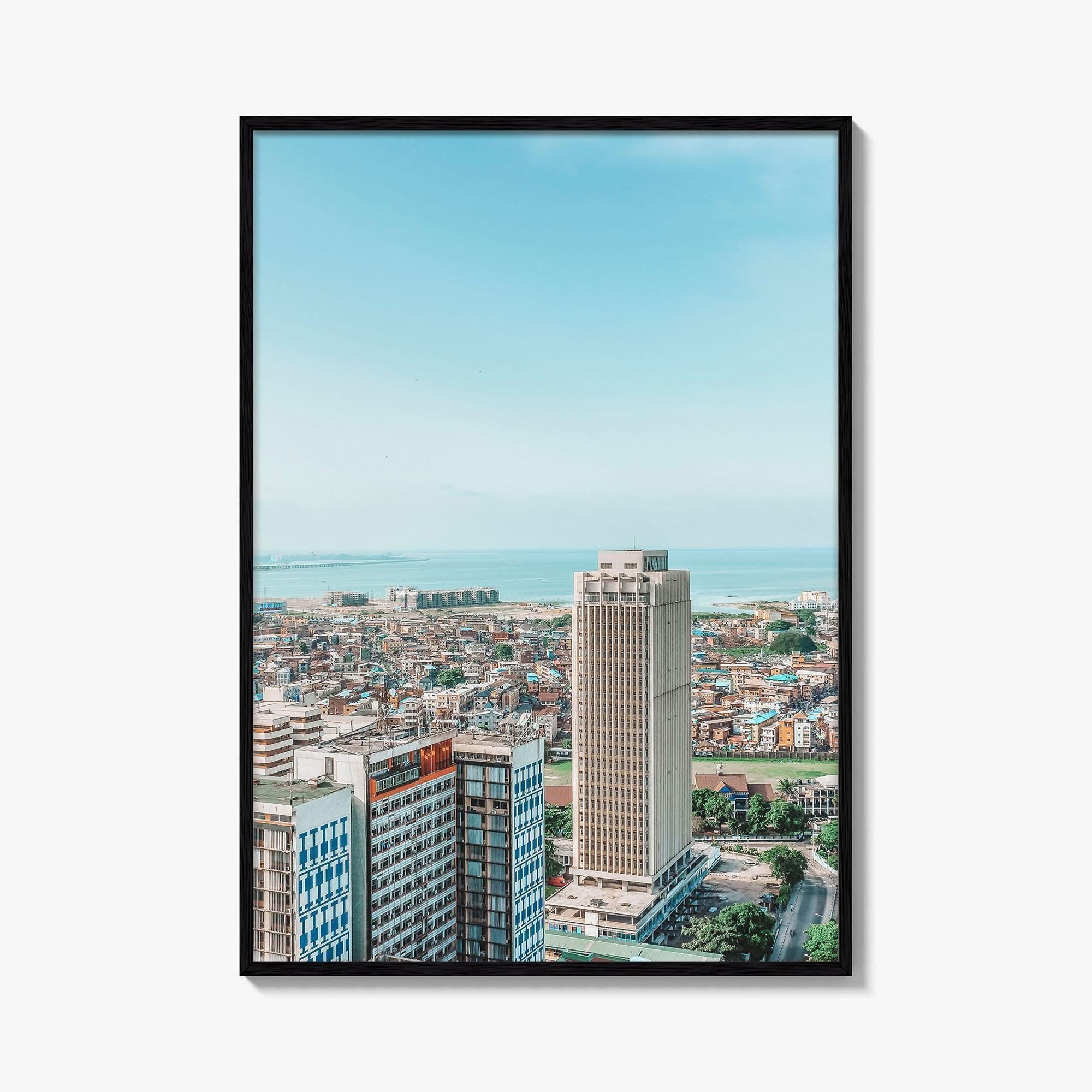 Lagos Island Nigeria Fine Art Photo Print, Aerial View, Wall Art Poster, Africa