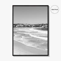 Bondi Beach Black and White Fine Art Photo Print, Sydney Australia Wall Decor Poster
