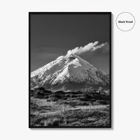 Cotopaxi Black and White Fine Art Photo Print, Volcano, Ecuador, Andes, National Park, Poster