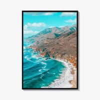 Big Sur Fine Art Photo Print, California, Pacific Coast Highway, Aerial Wall Poster