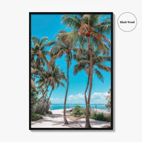 Key Largo Fine Art Photo Print, Florida, Tropical Beach, Palm Trees Poster