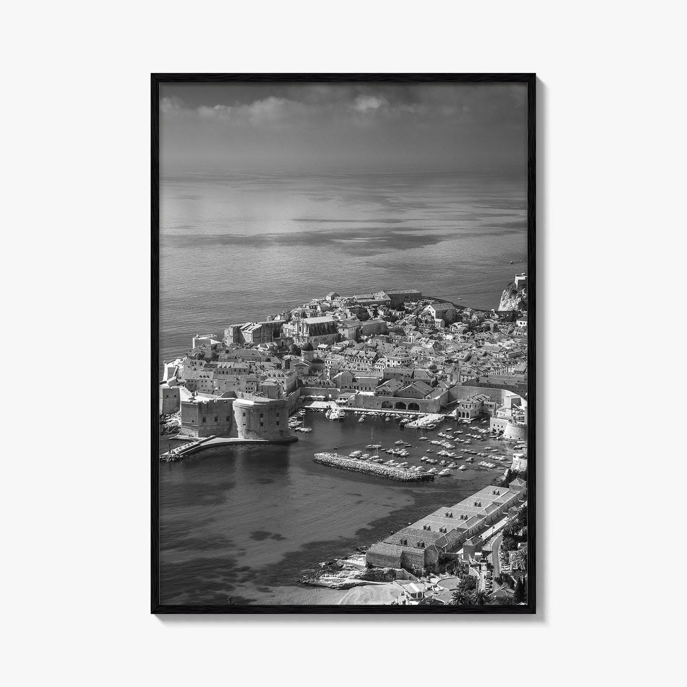 Dubrovnik Black and White Fine Art Photo Print, Old Town Croatia Poster Europe Decor