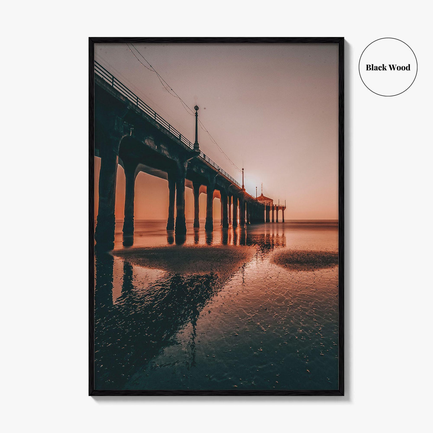 Manhattan Beach Fine Art Photo Print, Pier, Los Angeles, California, USA Wall Decor Poster