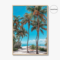 Key Largo Fine Art Photo Print, Florida, Tropical Beach, Palm Trees Poster