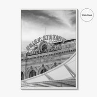 Denver Black and White Fine Art Photo Print, Union Station Colorado Poster