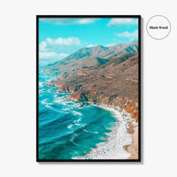 Big Sur Fine Art Photo Print, California, Pacific Coast Highway, Aerial Wall Poster