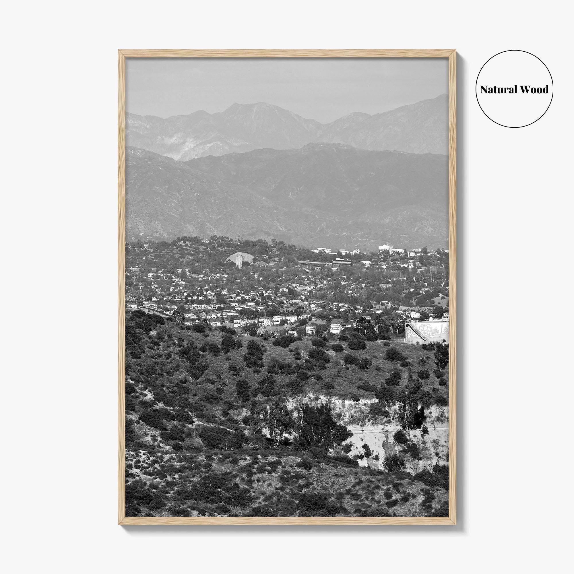 East Los Angeles Black and White Fine Art Photo Print, Northeast LA California Poster