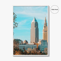 Cleveland Skyline Fine Art Photo Print, Ohio Poster, USA Wall Decor, Terminal Tower