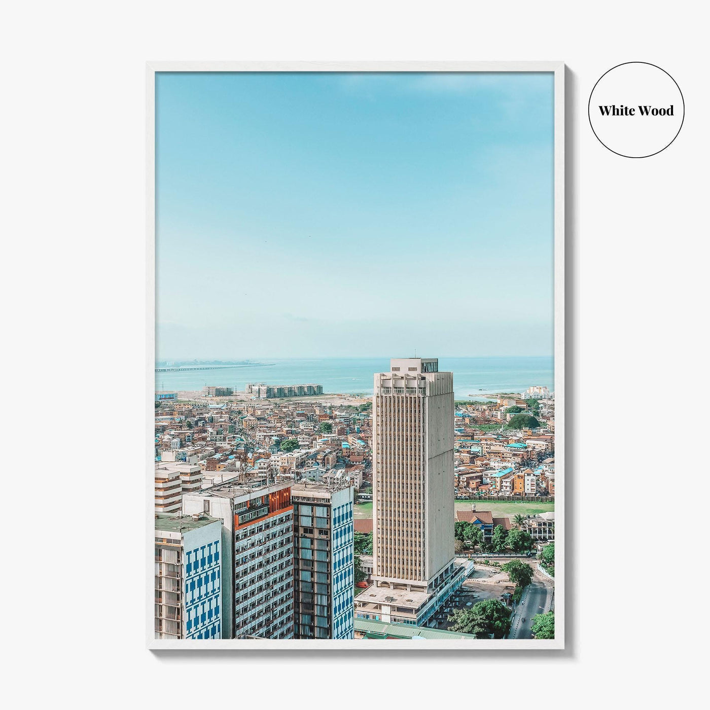 Lagos Island Nigeria Fine Art Photo Print, Aerial View, Wall Art Poster, Africa