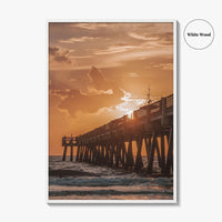 Jacksonville Beach Fine Art Photo Print, Jacksonville Florida Poster, Atlantic Ocean Pier USA