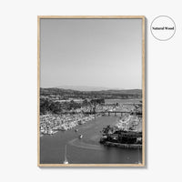 Dana Point Harbor Black and White Fine Art Photo Print, Orange County Poster