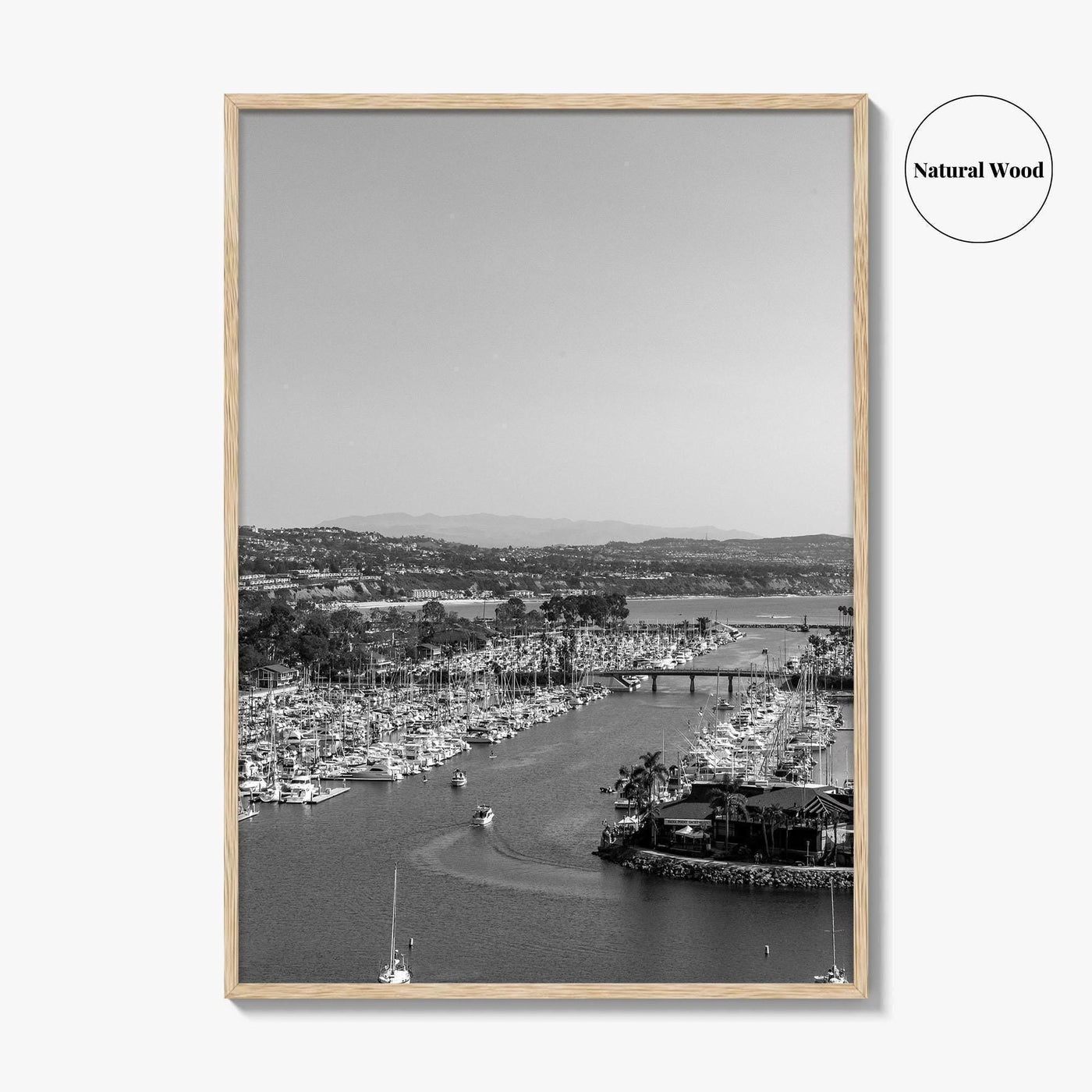 Dana Point Harbor Black and White Fine Art Photo Print, Orange County Poster