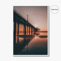 Manhattan Beach Fine Art Photo Print, Pier, Los Angeles, California, USA Wall Decor Poster