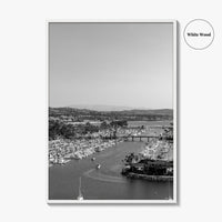 Dana Point Harbor Black and White Fine Art Photo Print, Orange County Poster