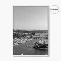 Dana Point Harbor Black and White Fine Art Photo Print, Orange County Poster