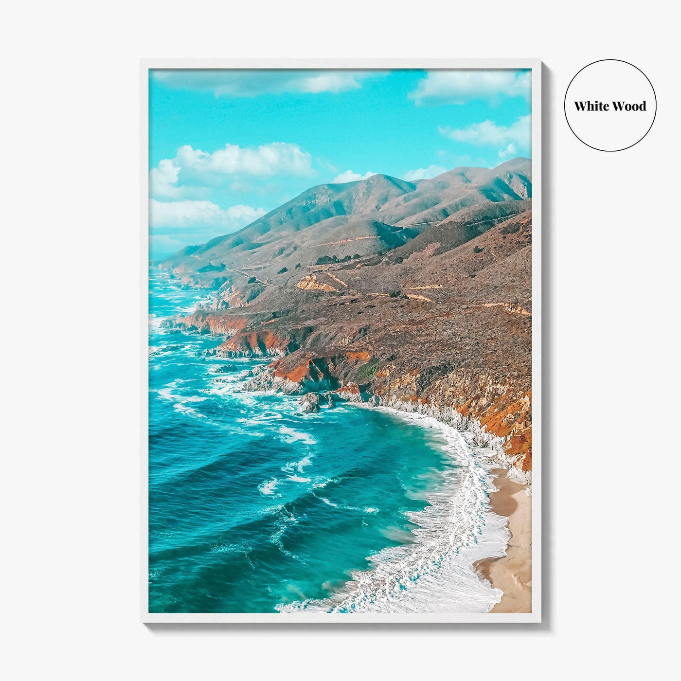 Big Sur Fine Art Photo Print, California, Pacific Coast Highway, Aerial Wall Poster