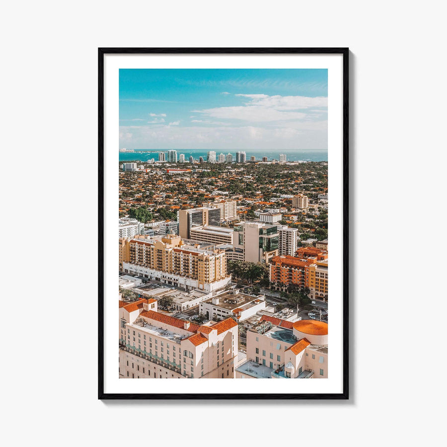 Coral Gables Fine Art Photo Print, Miami Florida USA Aerial Poster