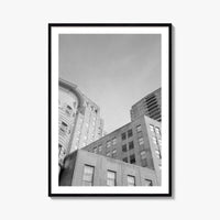 Durham NC Skyline Black and White Fine Art Photo Print, Wall Poster, USA