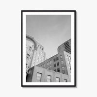 Durham NC Skyline Black and White Fine Art Photo Print, Wall Poster, USA
