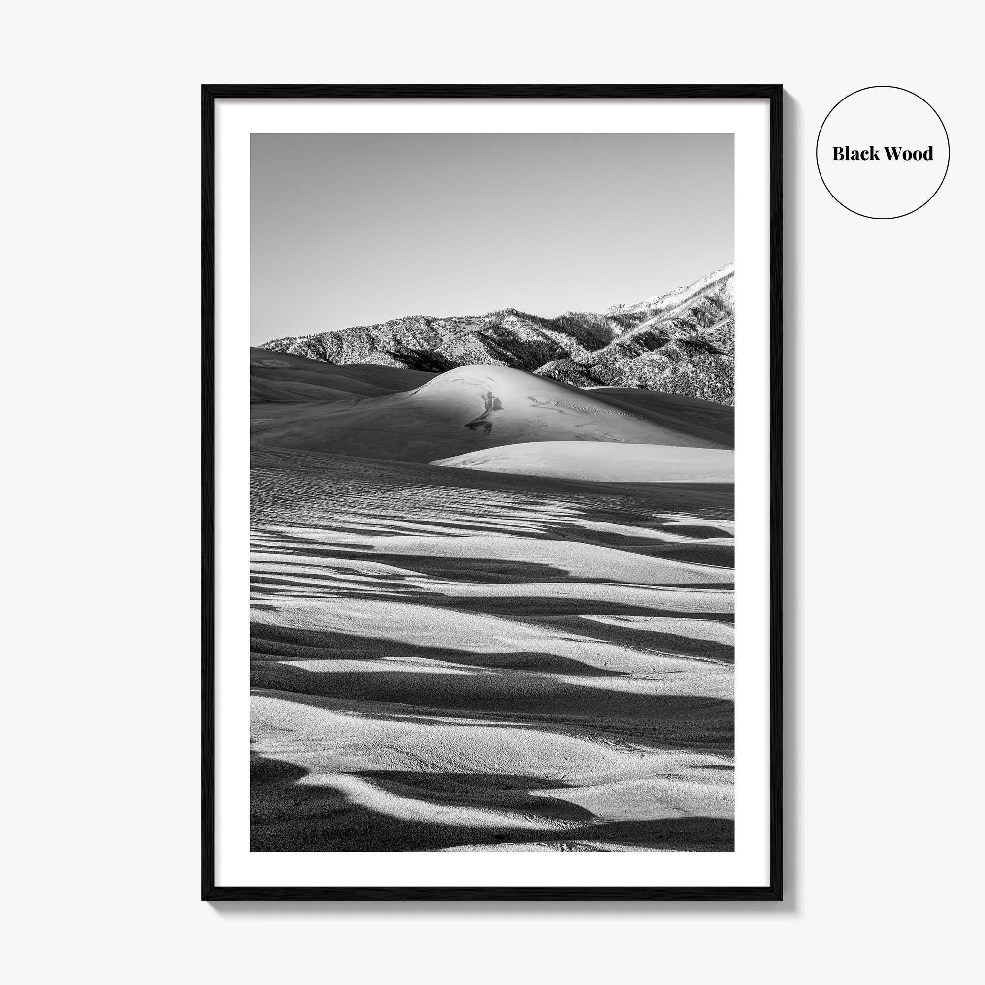 Great Sand Dunes Black and White Fine Art Photo Print, Colorado Poster