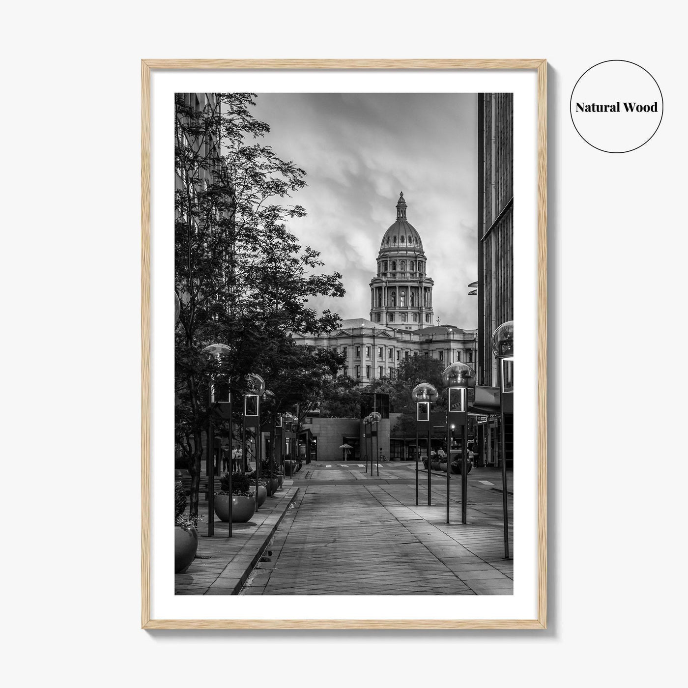 Denver Black and White Fine Art Photo Print, 16th Street Colorado Poster