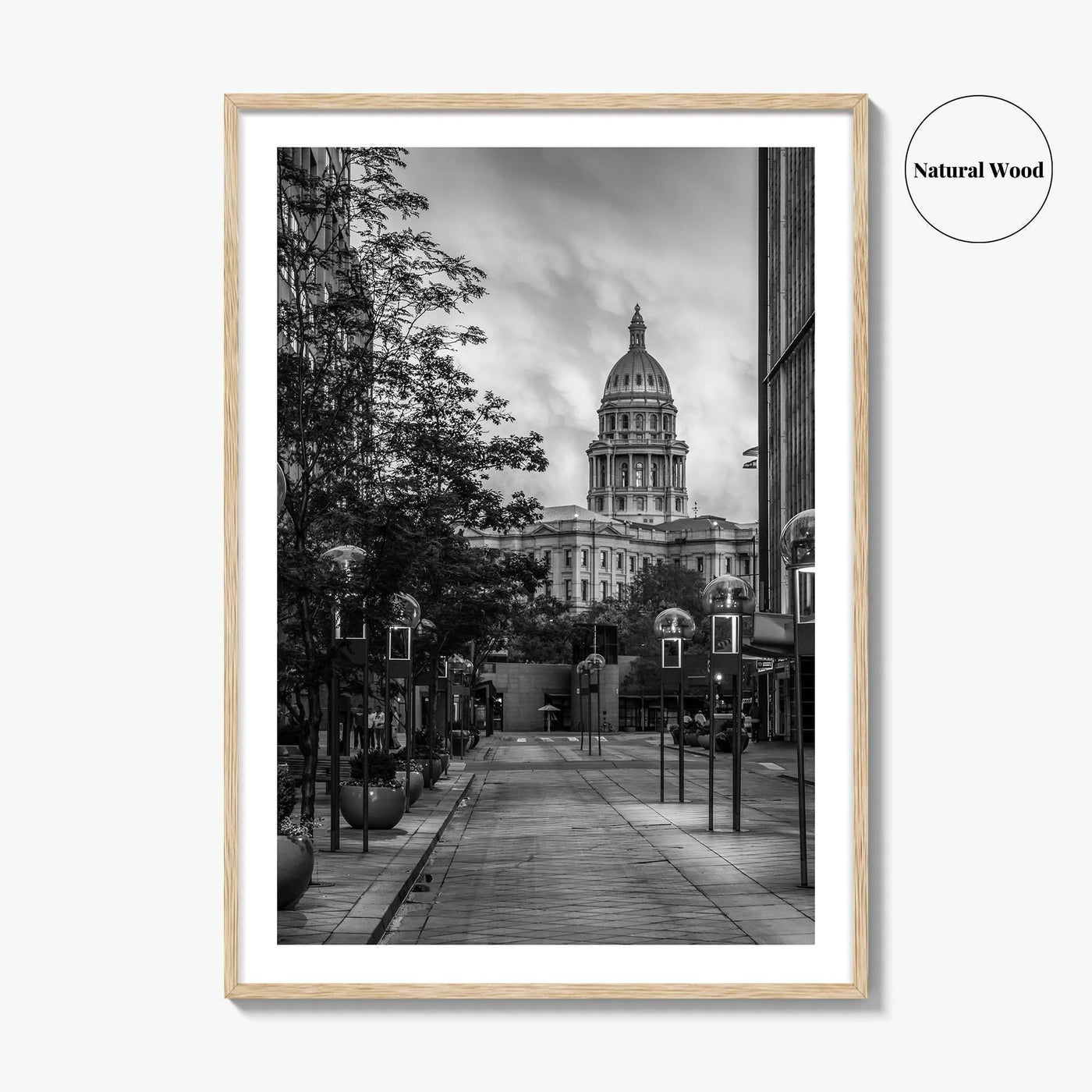 Denver Black and White Fine Art Photo Print, 16th Street Colorado Poster