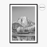 Grand Teton National Park Black and White Fine Art Photo Print, Jackson Hole WY