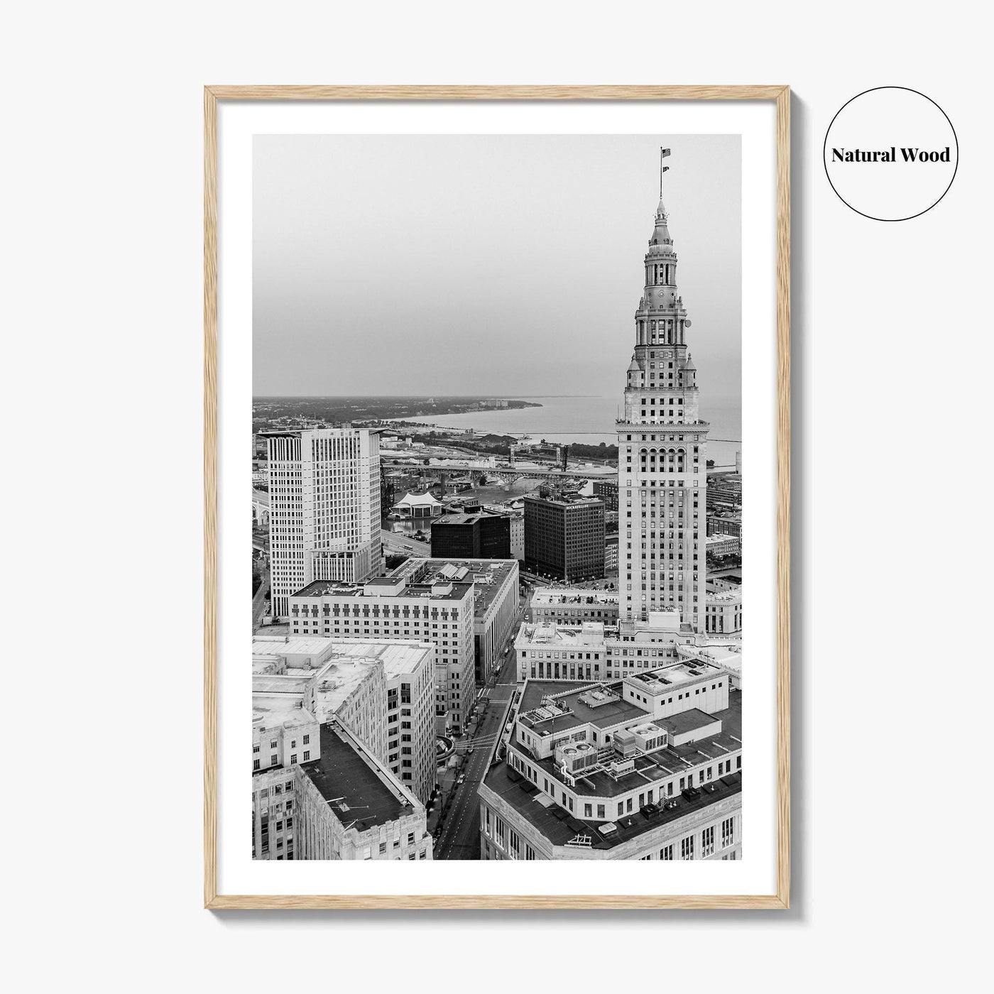 Cleveland Black and White Fine Art Photo Print, Ohio Landscape Poster
